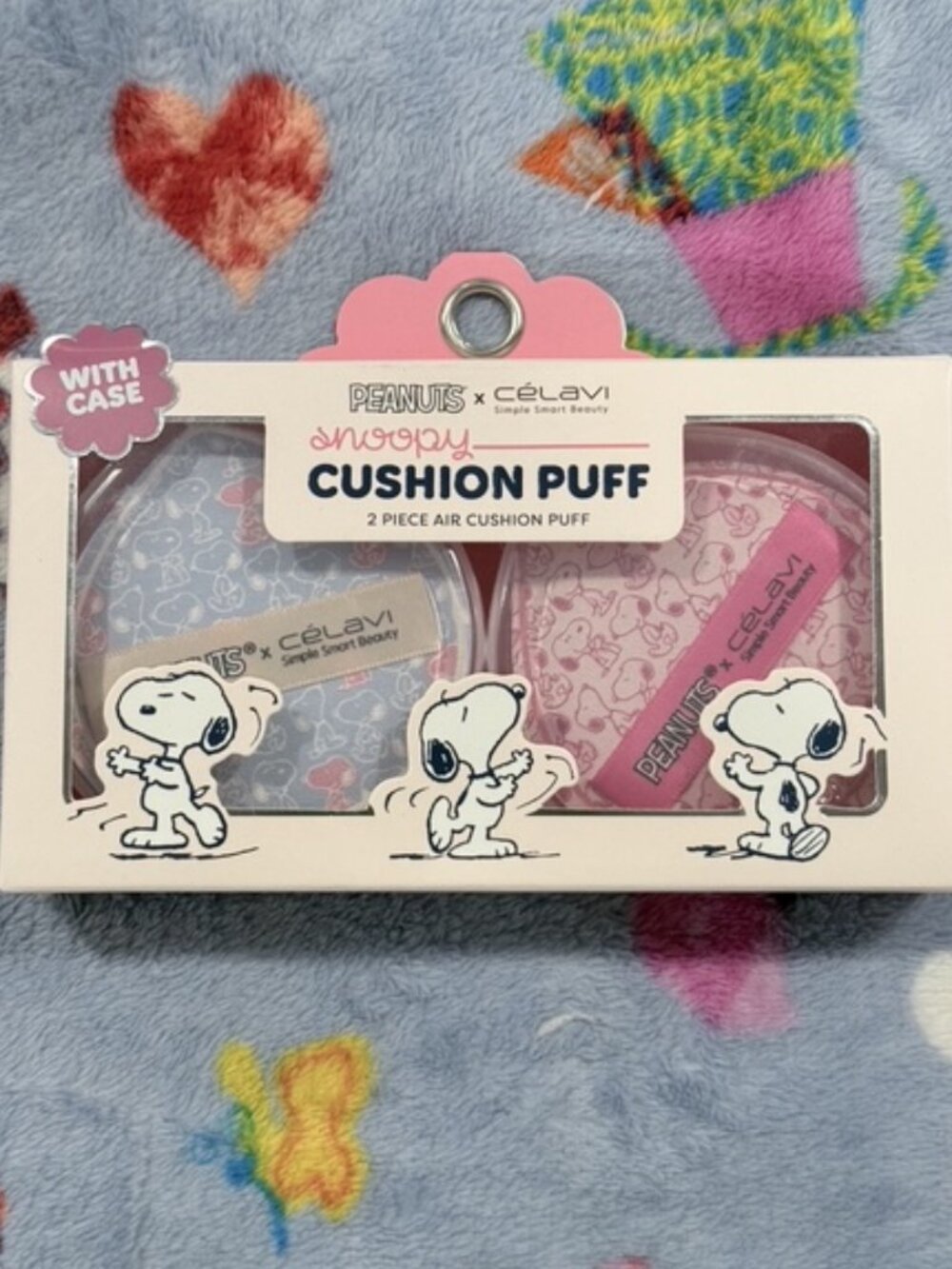 Peanuts Snoopy 2 Cushion Puff with cases 2 mini notepads 5 Pens (coffee theme) - Picture 3 of 17